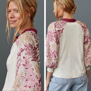 Anthropologie NWT TINY Embroidered Floral Tunic Blouse